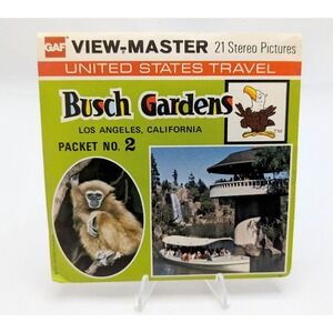 1975 GAF View-Master Busch Gardens Los Angeles California Packet #2 3 Reel Pack